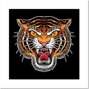 Tiger Head Tattoo Design Posters and Art